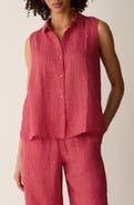 Eileen Fisher Sleeveless Organic Linen Shirt