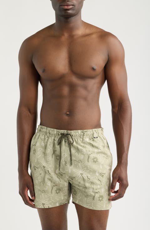 Lightfish Print Swim Trunks