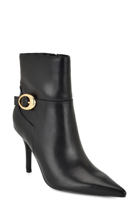 Gretzy Buckle Embellished Bootie