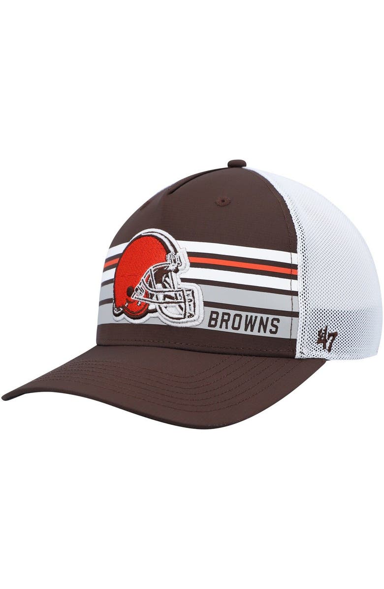 '47 Men's '47 Brown Cleveland Browns Altitude II MVP Trucker Snapback Hat, Main, color,
