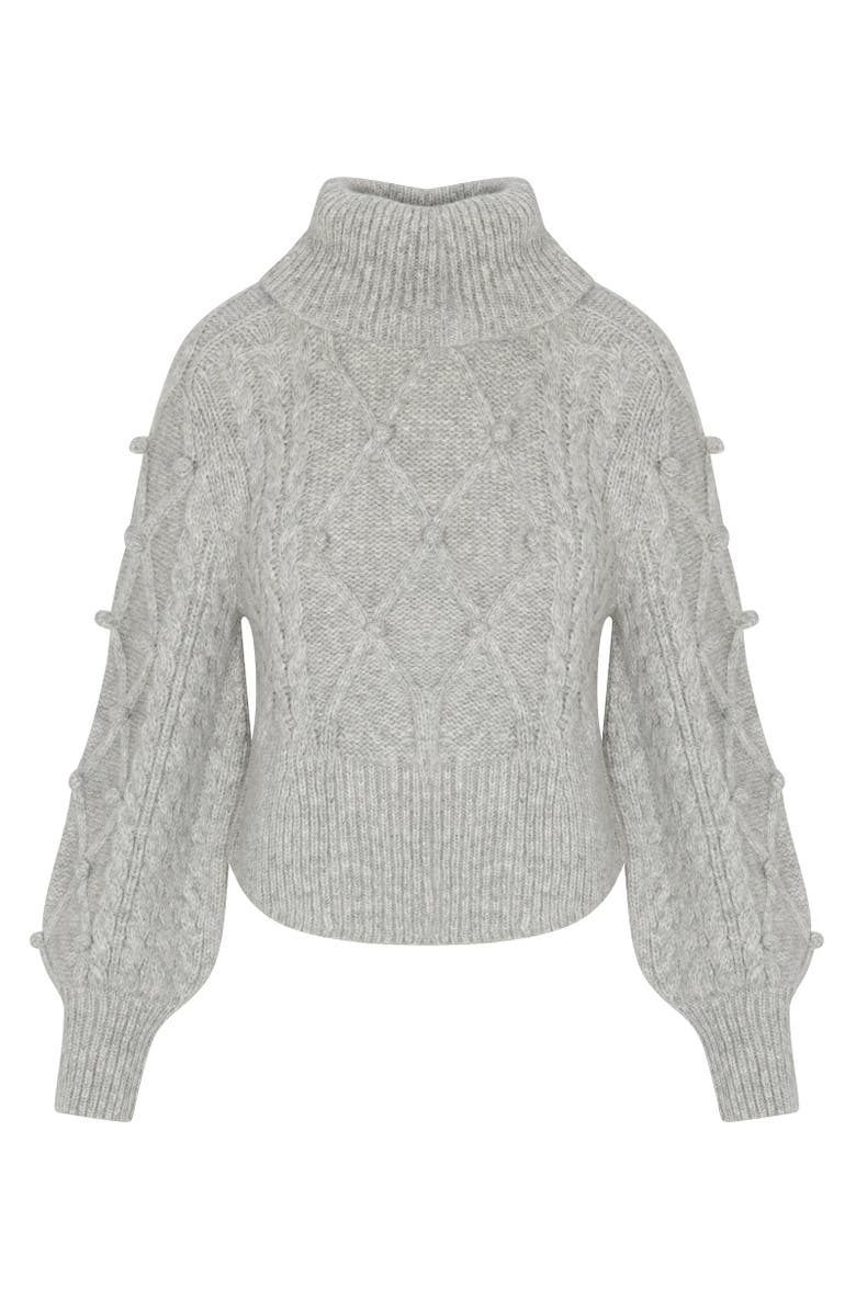 Rebecca Taylor Petra Sweater, Alternate, color, Light Grey