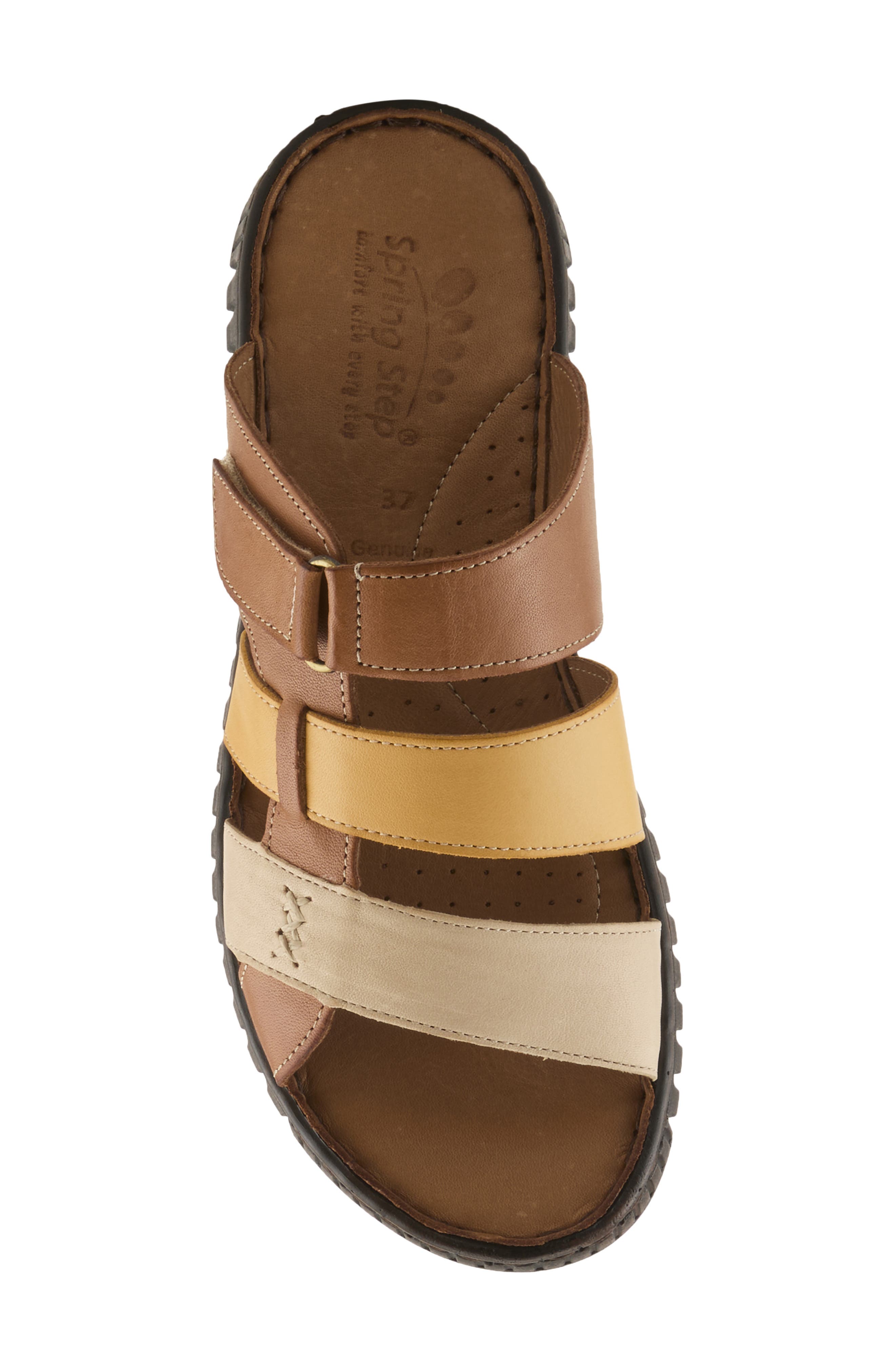 Spring Step Olly Slide Sandal, Alternate, color, Camel Multi