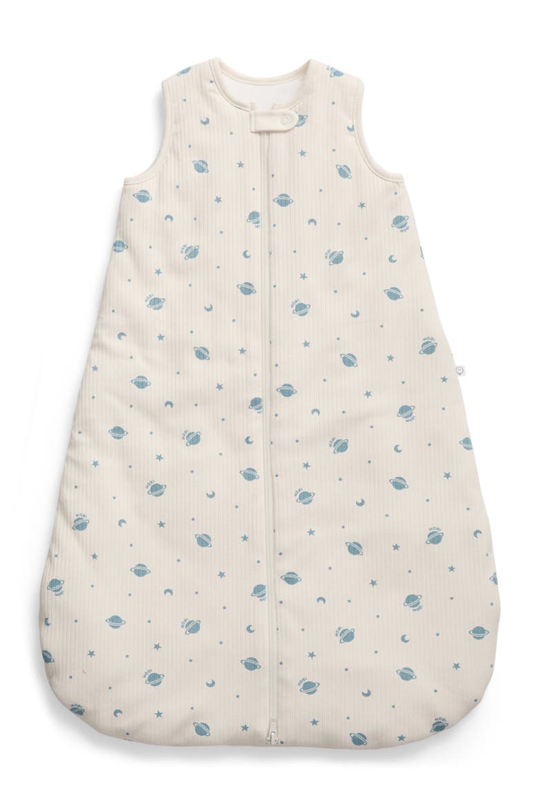 Ribbed Front Opening Sleeping Bag 1.5 Tog, Main, color, Space Gardenia & Forget Me Not