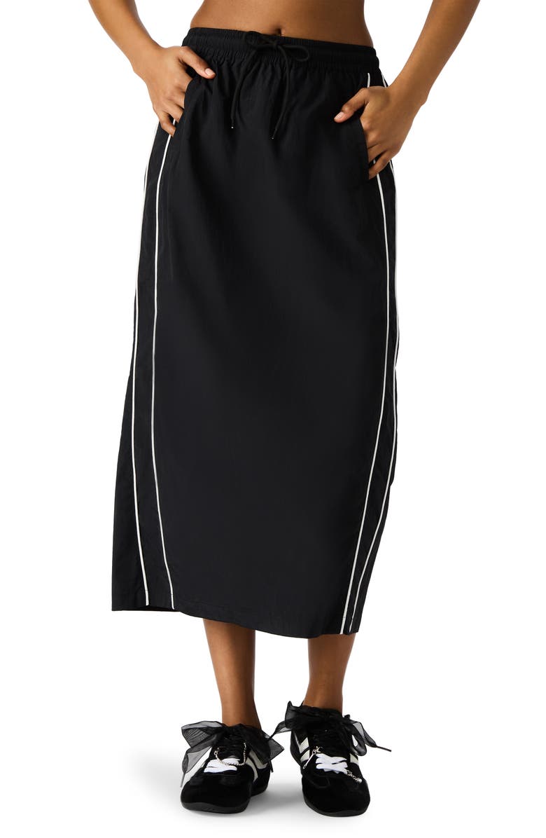 Steve Madden Danielle Piped Drawstring Waist Skirt, Main, color, 