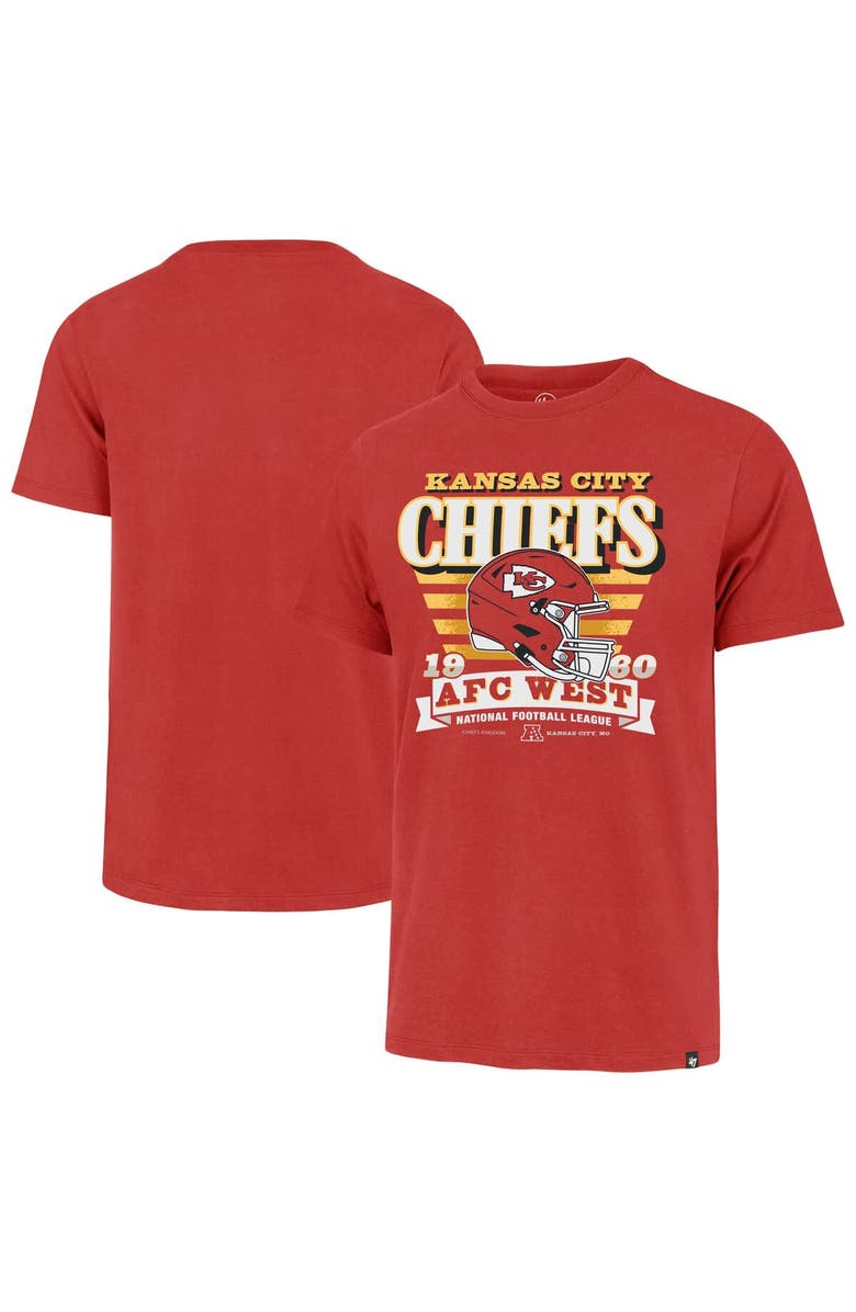'47 Men's '47 Red Kansas City Chiefs Stripe Splash Franklin T-Shirt, Main, color, Red