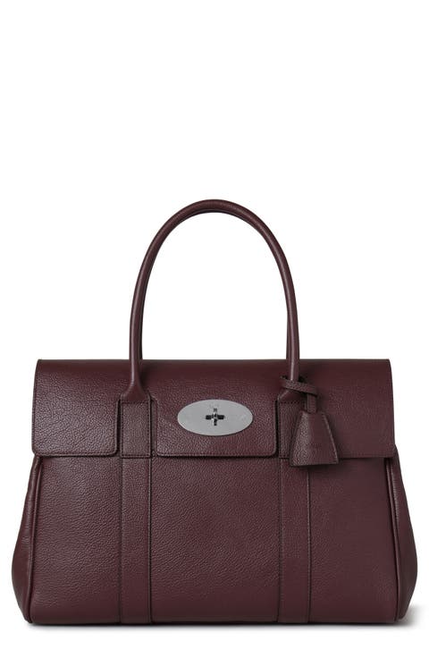 Bayswater Grained Leather Satchel