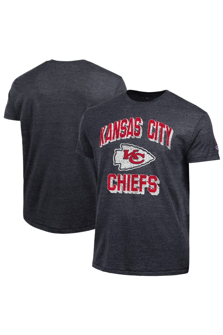 Men's Champion  Black Kansas City Chiefs Ultimate Tri-Blend T-Shirt, Main, color, Black