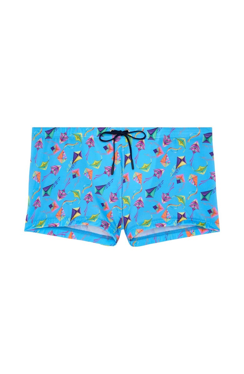 HOM Lido Swim Shorts, Main, color, Blue Print