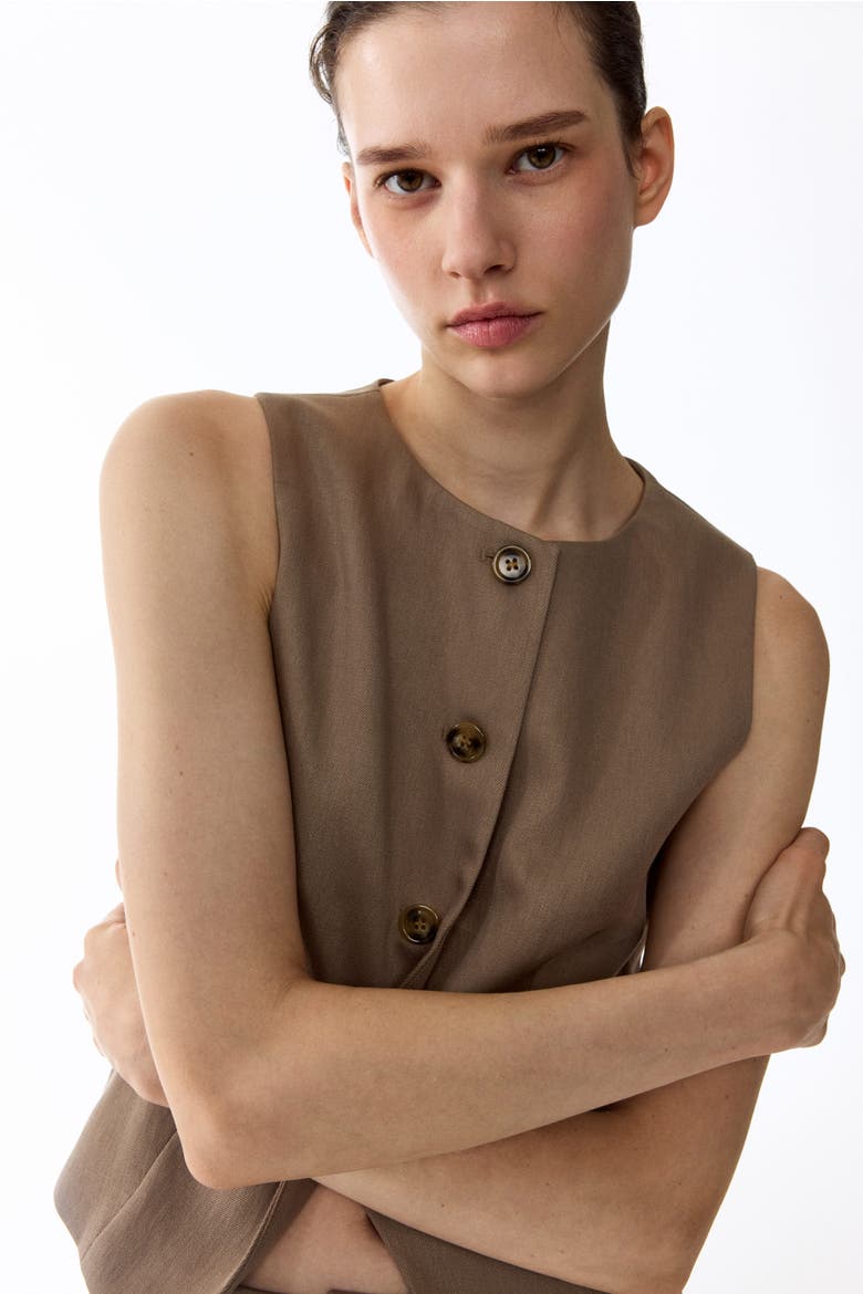 Waistcoat, Alternate, color, Dark beige