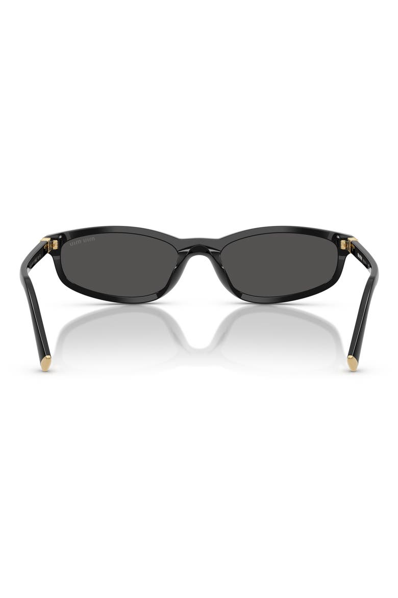 54mm Irregular Sunglasses, Alternate, color, BLACK / DARK GREY