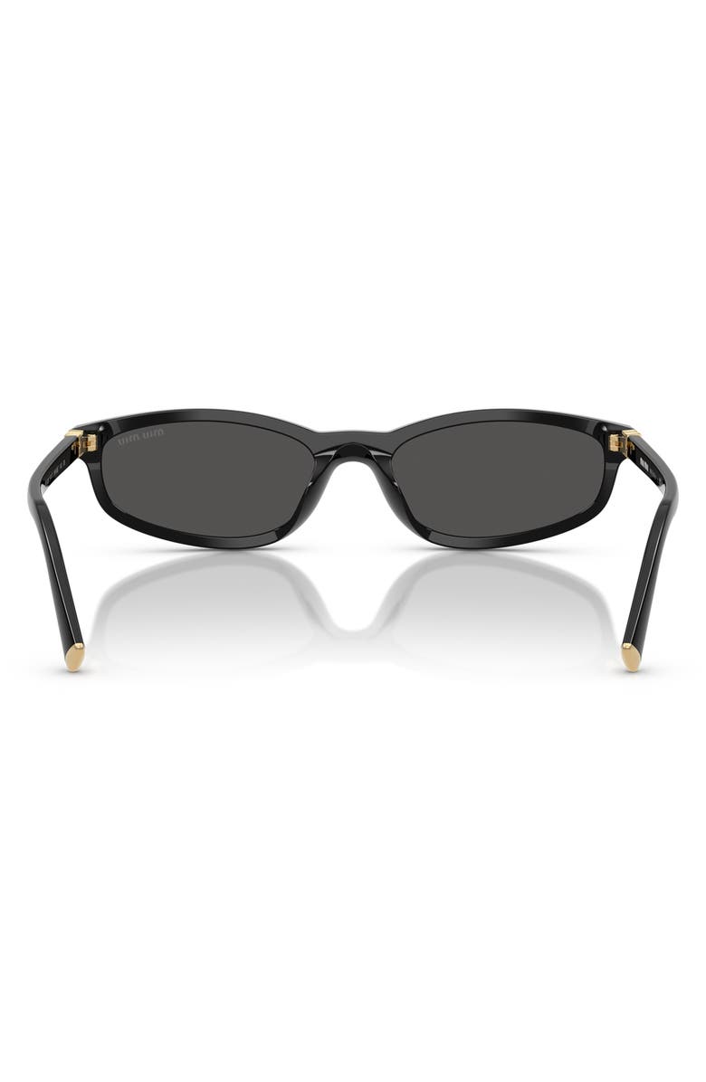Miu Miu 54mm Irregular Sunglasses, Alternate, color, Black/ Grey