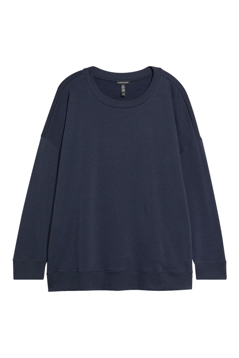LONG CREW NECK SWEATSHIRT, Alternate, color, MARITIME
