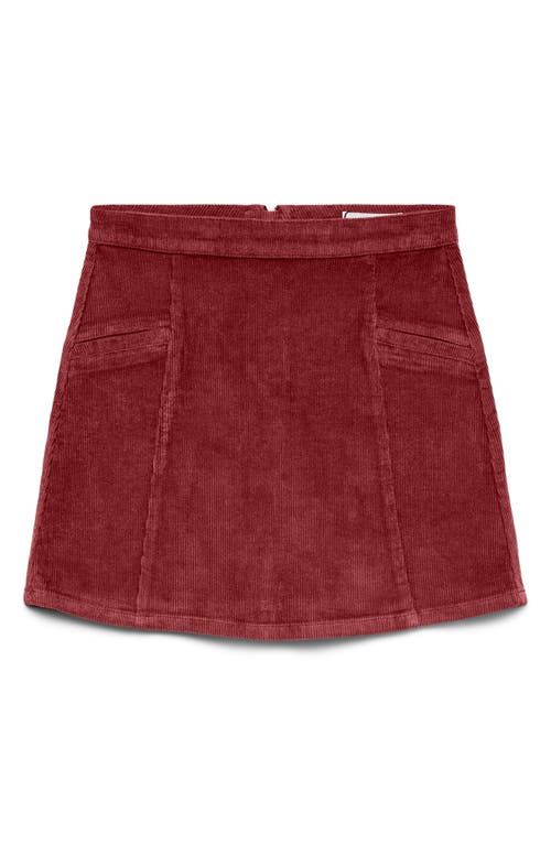 Vero Moda Kata Corduroy Miniskirt In Red