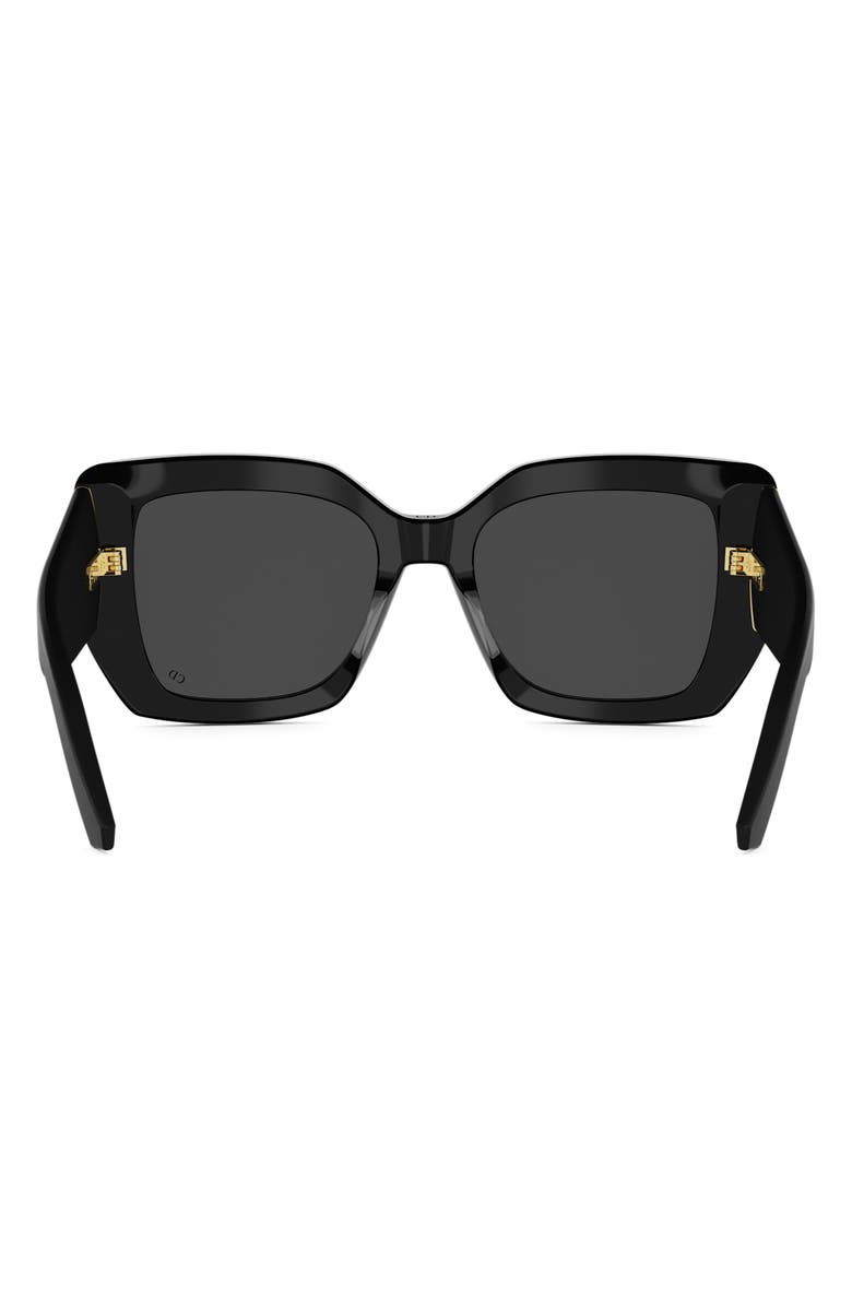 DIOR Ombre S2I 54mm Square Sunglasses, Alternate, color, Shiny Black / Smoke