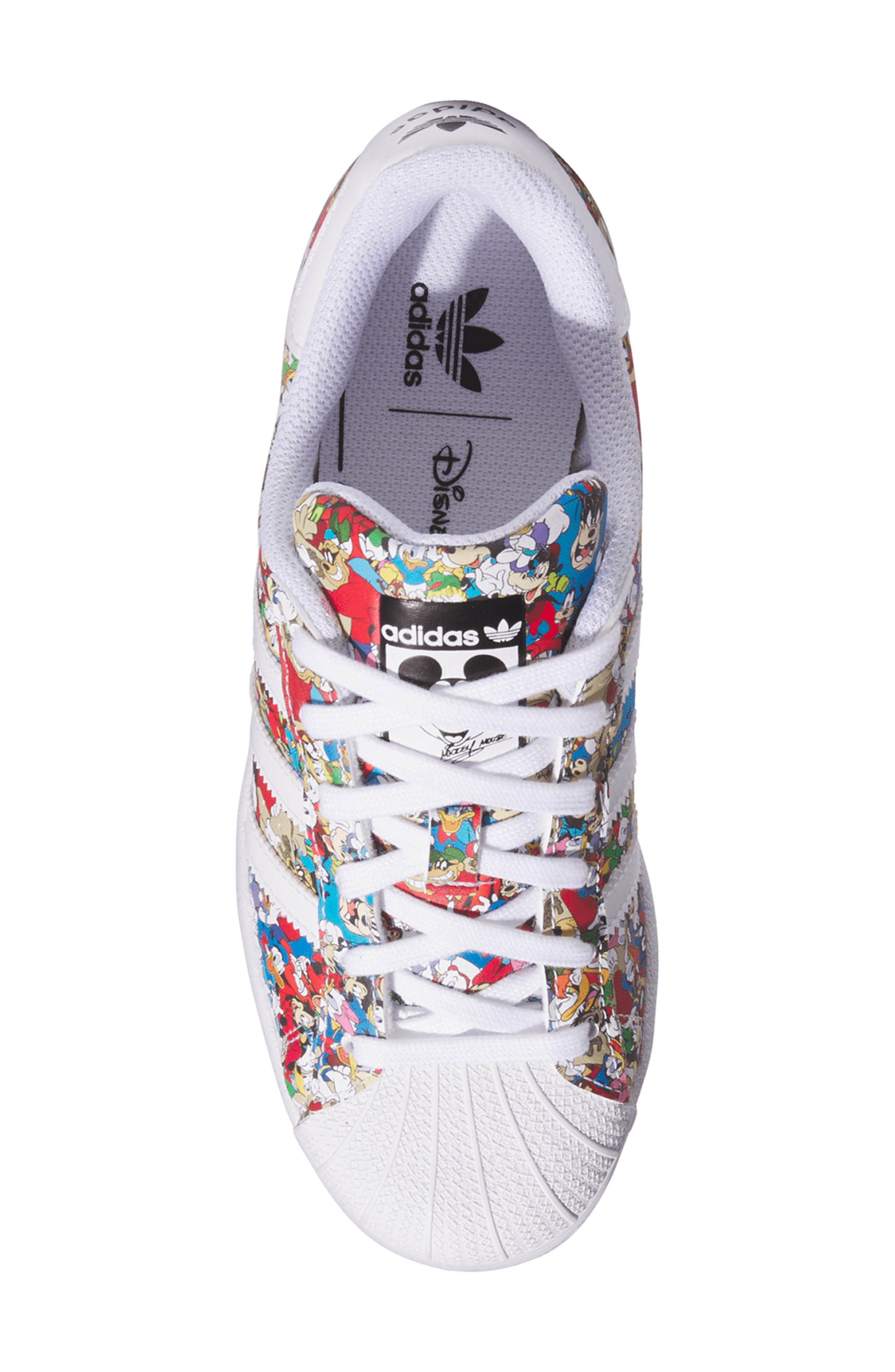 adidas x Disney Kids' Where's Mickey Superstar Sneaker, Alternate, color, 
