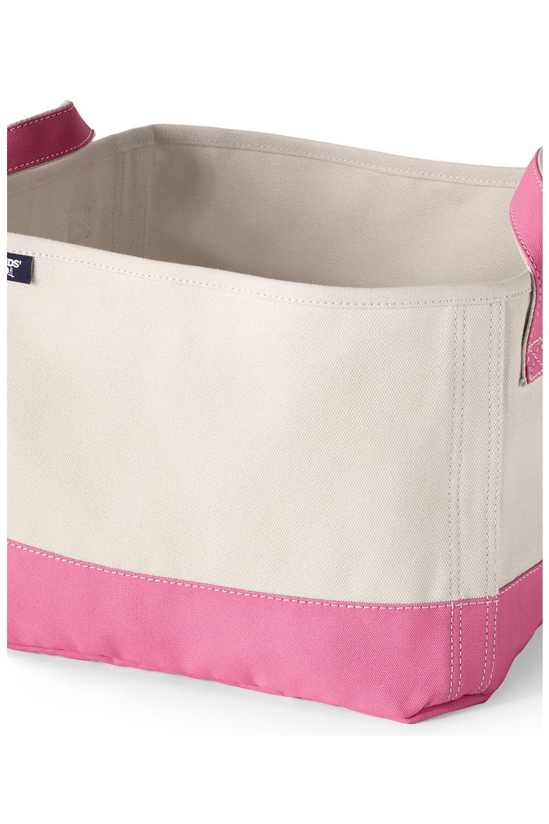 Large Canvas Storage Tote, Main, color, Natural/Fresh Pink