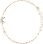 MESHMERISE Diamond Initial Bezel Bracelet