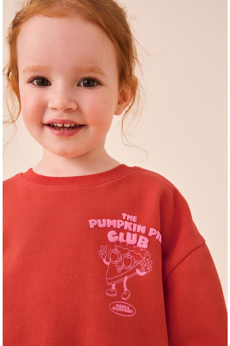 Kids' Pumpkin Pie Cotton Blend Sweatshirt, Alternate, color, ORANGE