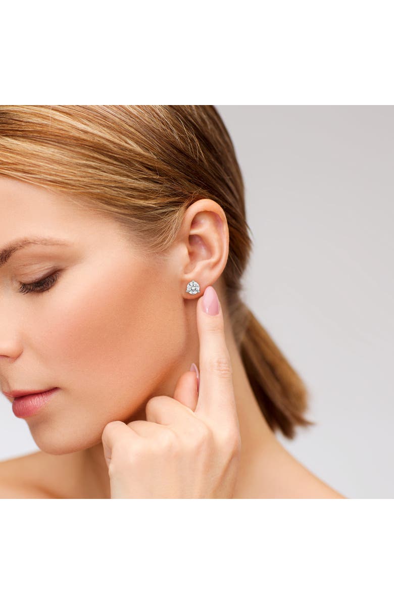 LuvMyJewelry Ellipse 2 Ct TW Lab Grown Round Diamond Studs Martini 14K Gold Earrings, Alternate, color, 14K White Gold