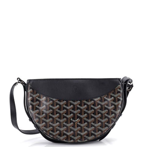 Hirondelle Shoulder Bag Coated Canvas and Leather