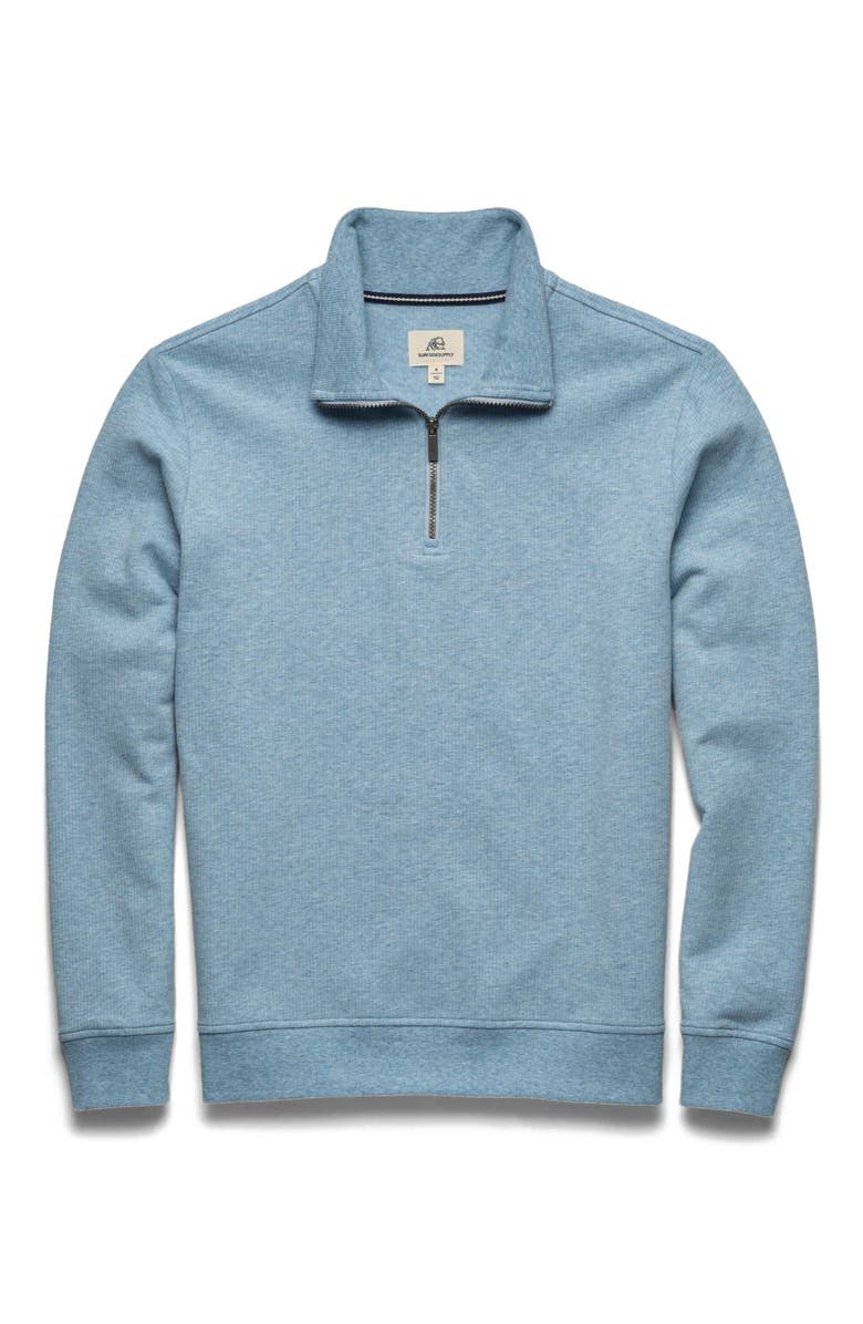 Surfside Supply Co. Bobby Fleece Quarter Zip, Main, color, Blue Heather