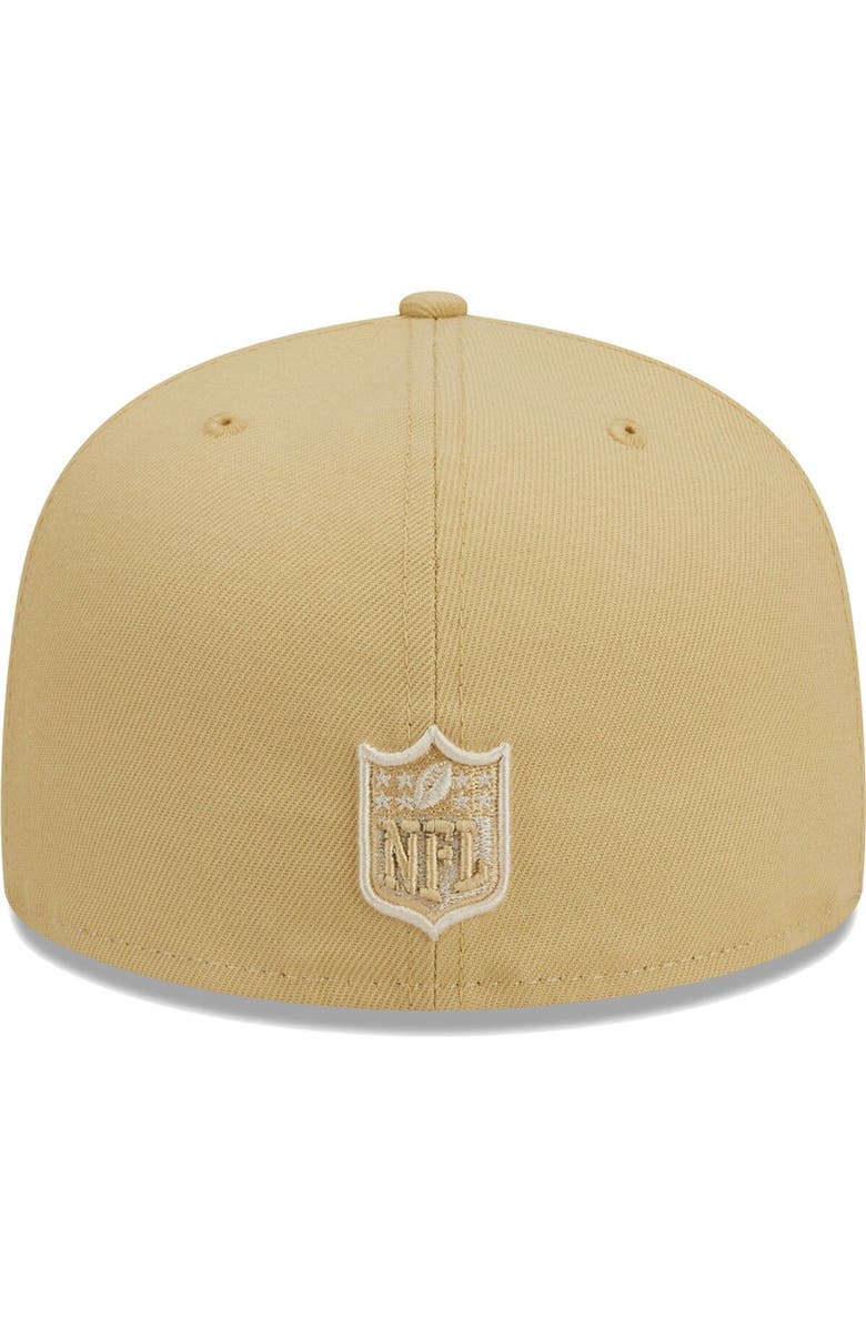 New Era Men's New Era Khaki Las Vegas Raiders Raffia Front 59FIFTY Fitted Hat, Alternate, color,
