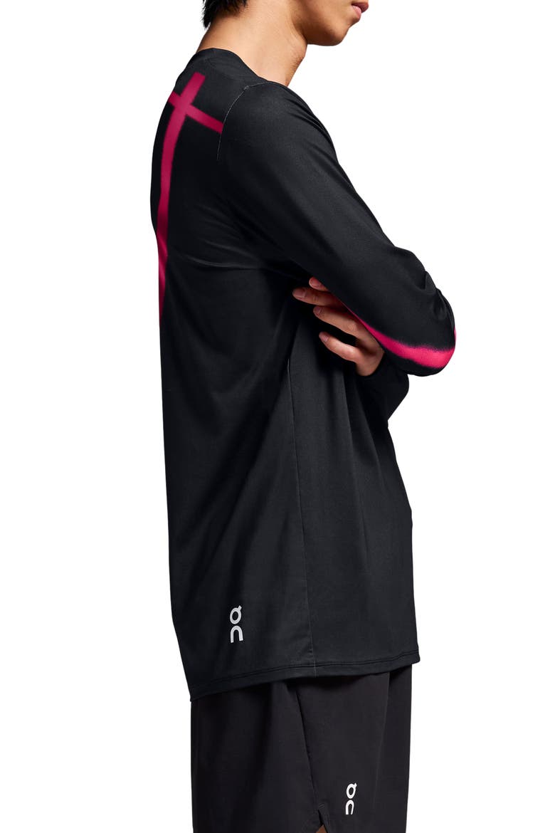 Court Long Sleeve Top, Alternate, color, BLACK