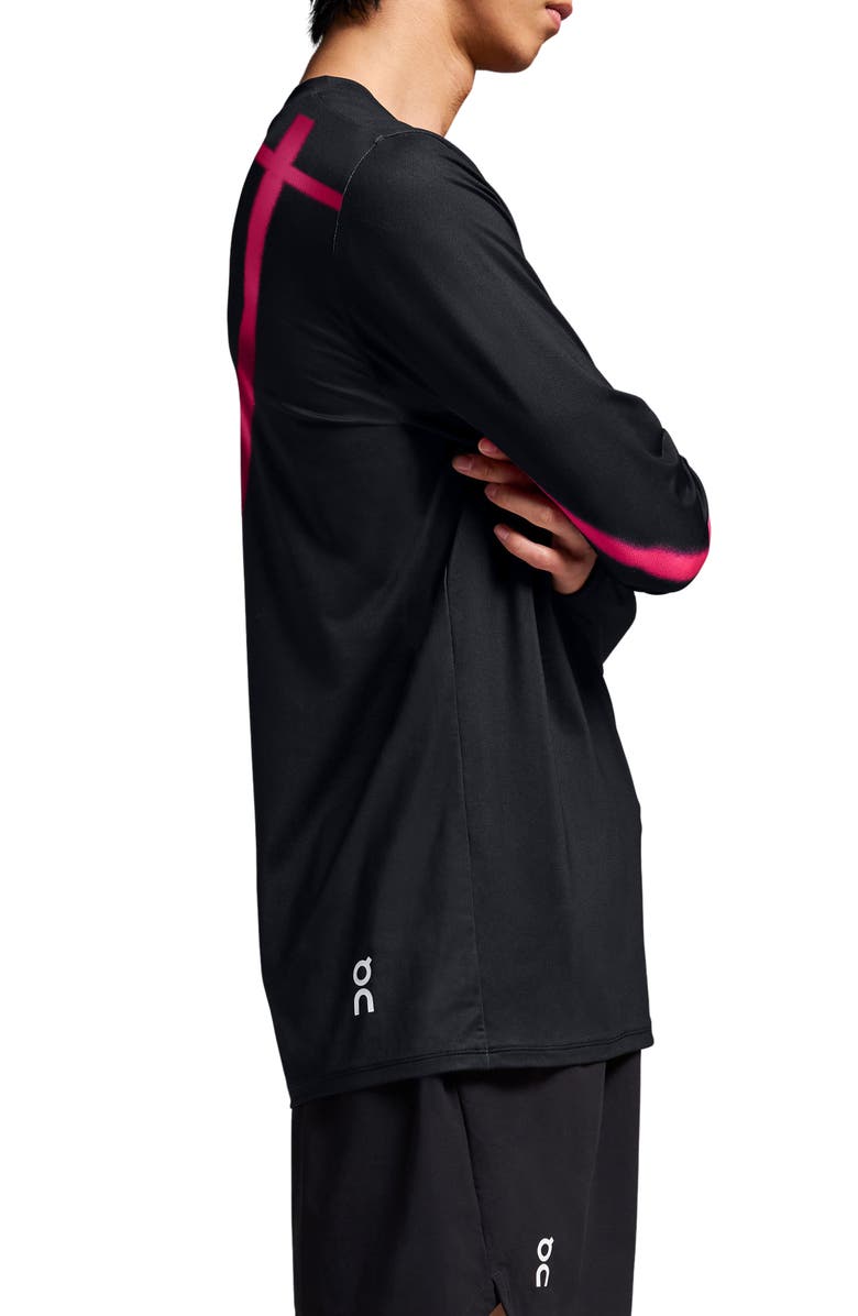 On Court Long Sleeve Top, Alternate, color, Black