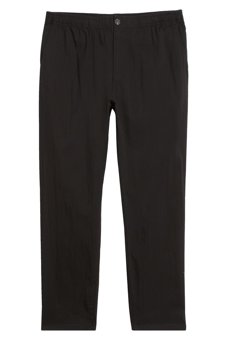 Relaxed Fit Elastic Waist Workwear Pants, Alternate, color, BLACK