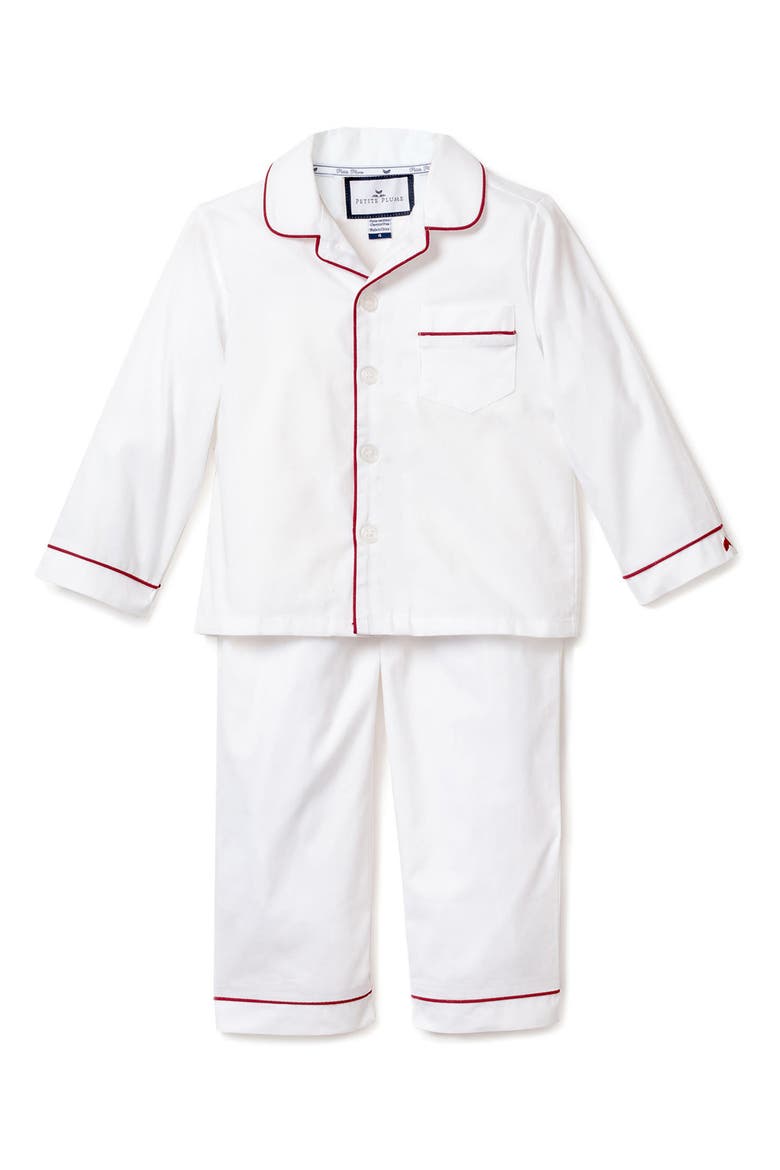 Piping Pajamas, Main, color, WHITE