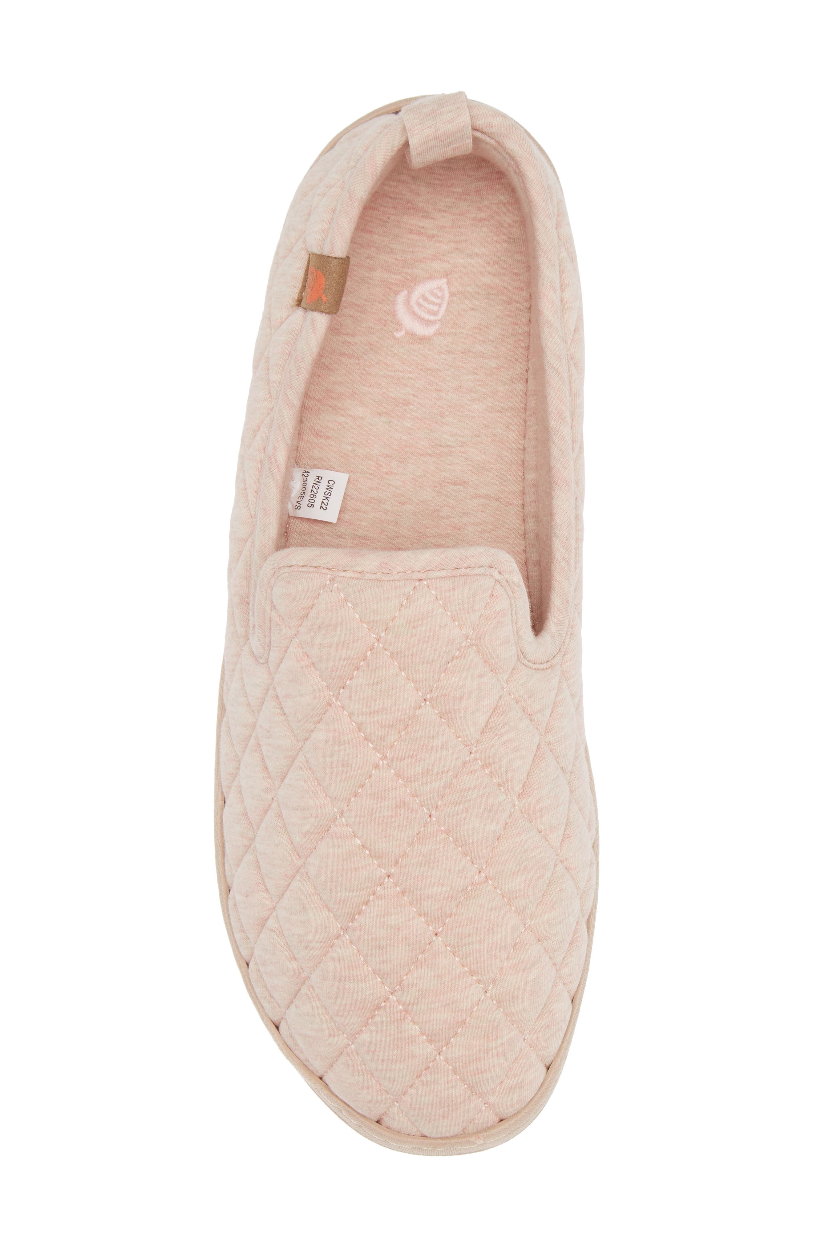 Acorn Lupine Quilted Slipper, Alternate, color, Beige