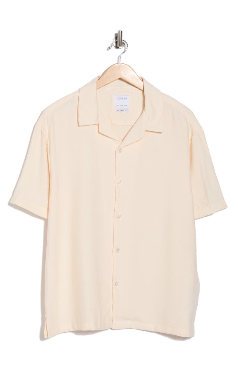 Cactus Man Relaxed Fit Camp Shirt, Alternate, color, Sand