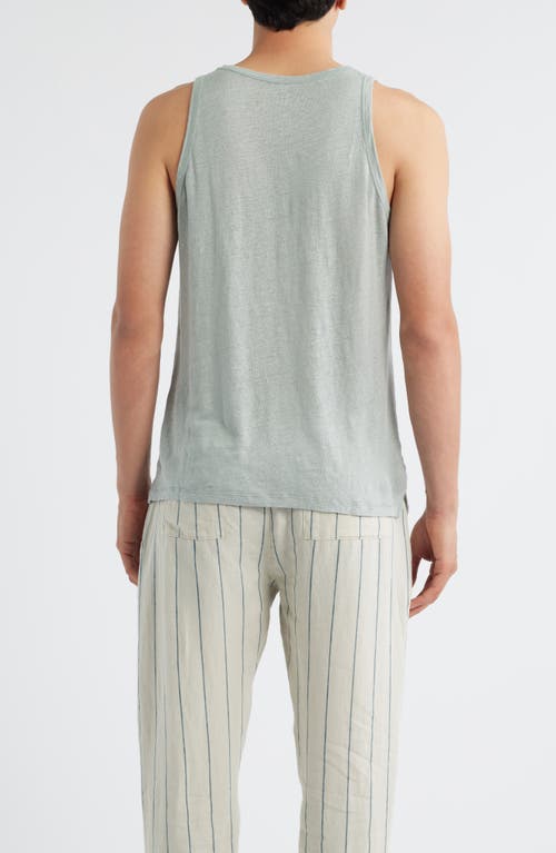 Alex Crane Linen Tank In Gray