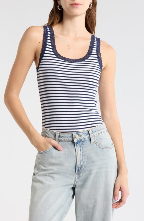 Lace Trim Tank Top