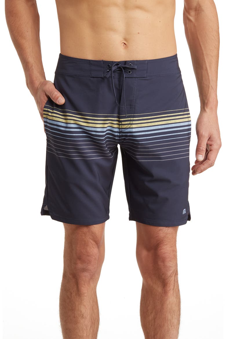 Stripe Board Shorts, Main, color, DRESS BLUES