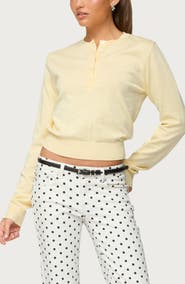 EDIKTED Yolana Henley Sweater