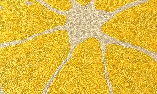 R16 Home Lemon Slice Doormat In Yellow White