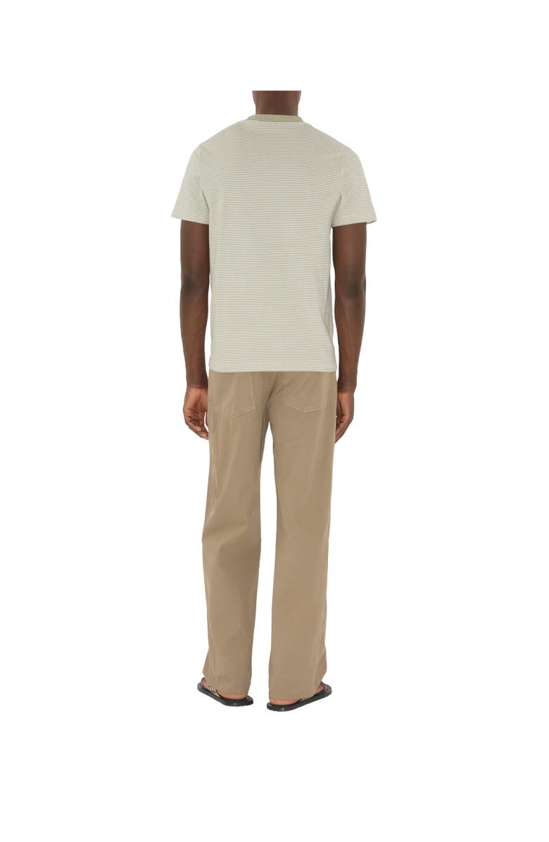 Burberry Striped Cotton T-shirt, Alternate, color, Skylark