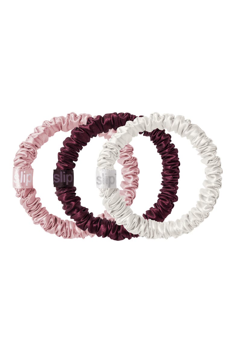 Pure Silk Skinny Scrunchie Set, Alternate, color, EVA