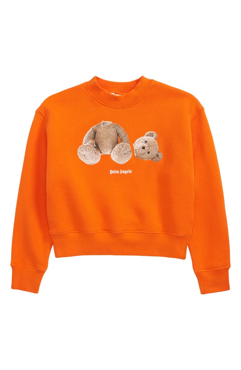 Palm Angels Kids' Bear Cotton Graphic Sweatshirt, Main, color, 
