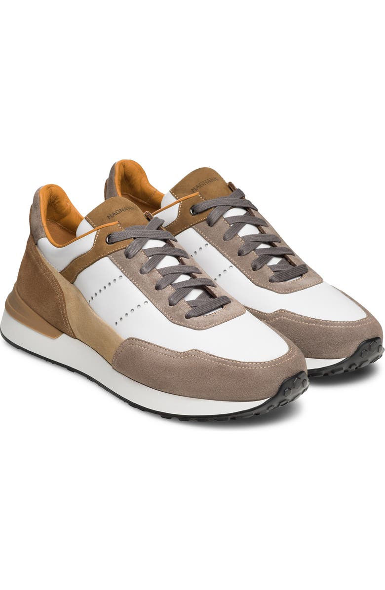 Magnanni Bravo II Sneaker, Main, color, Tierra / White