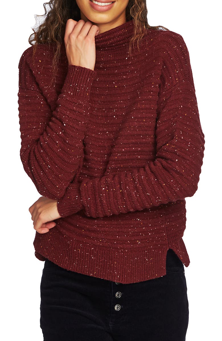 Court & Rowe Speckled Ottoman Turtleneck Sweater, Main, color,