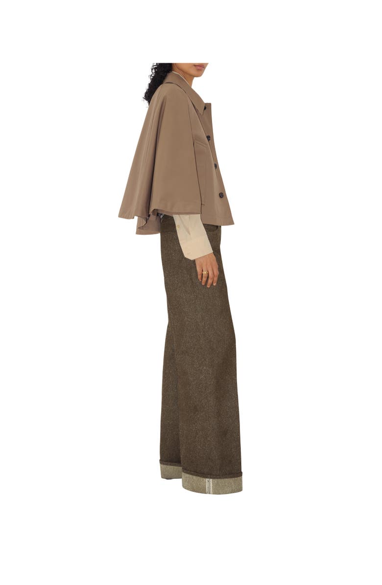 Burberry Cotton Blend Cape, Alternate, color, Trail