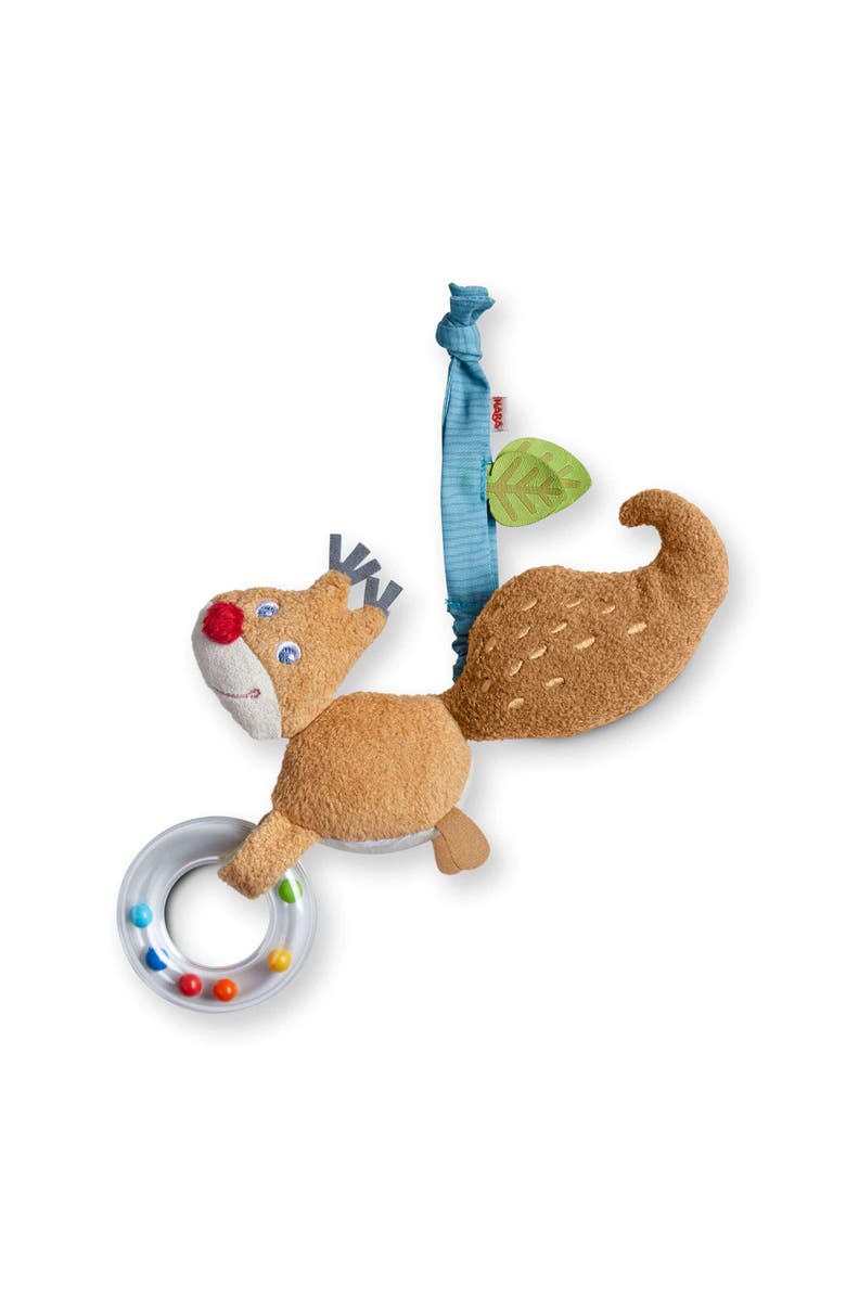 HABA Forest Friends Squirrel Dangling Figure Crib & Stroller Toy, Main, color, 