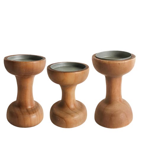 Spindle Candle Holder Set of 3
