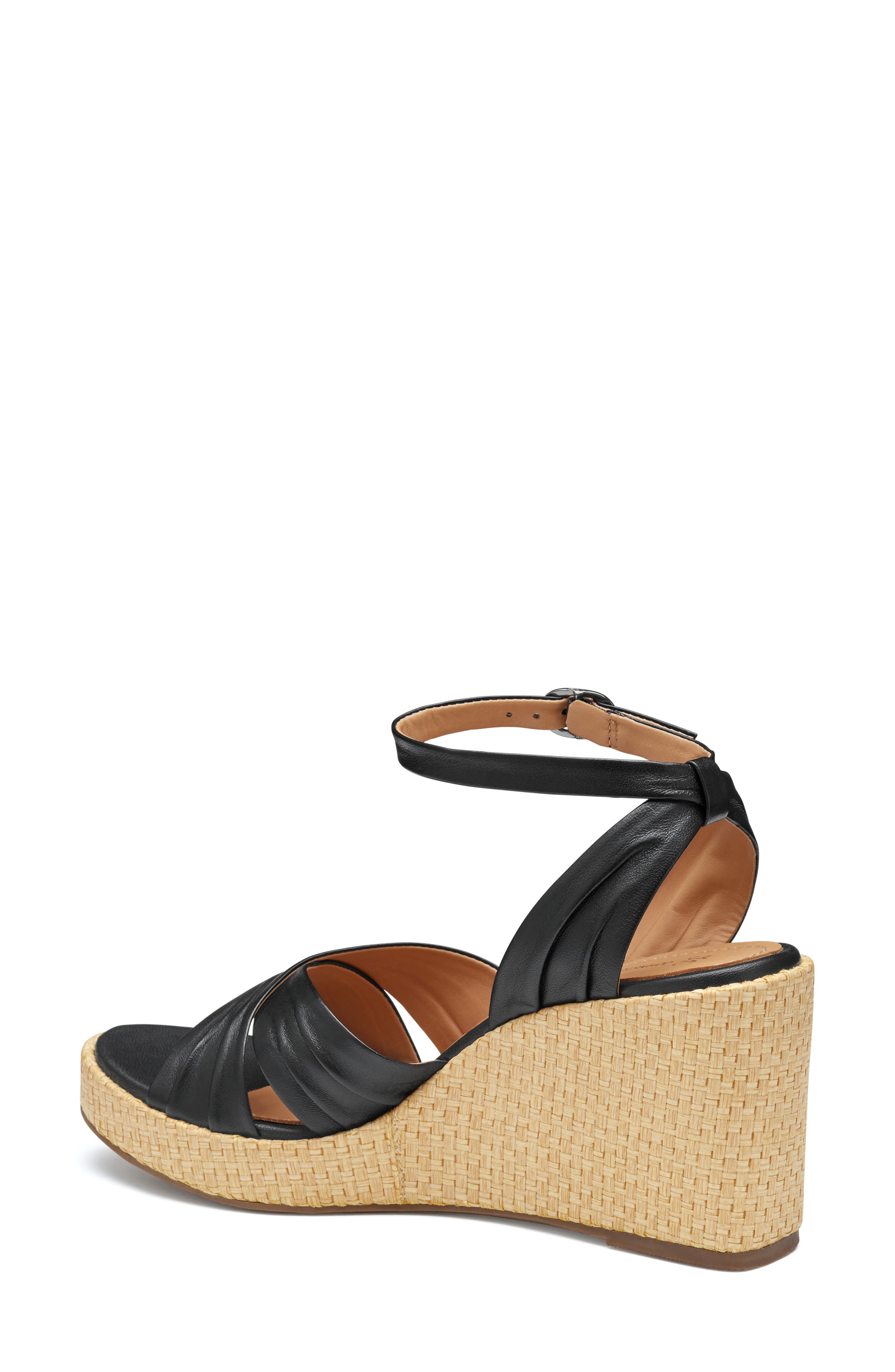 Marcia Platform Wedge Sandal, Alternate, color, BLACK GLOVE LEATHER
