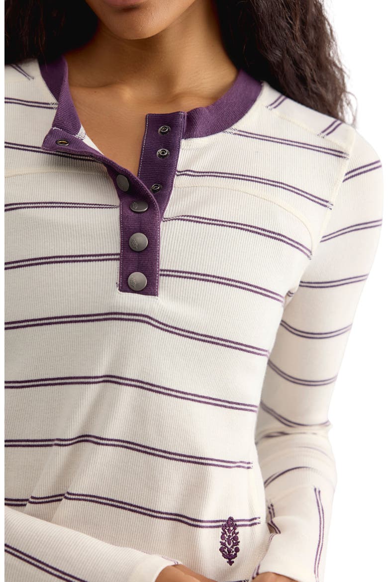 Cool Down Stripe Henley, Alternate, color, IVORY COMBO