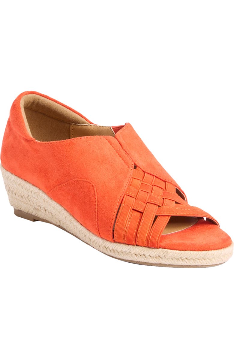 Comfortview The Beckett Espadrille, Main, color, Red Orange