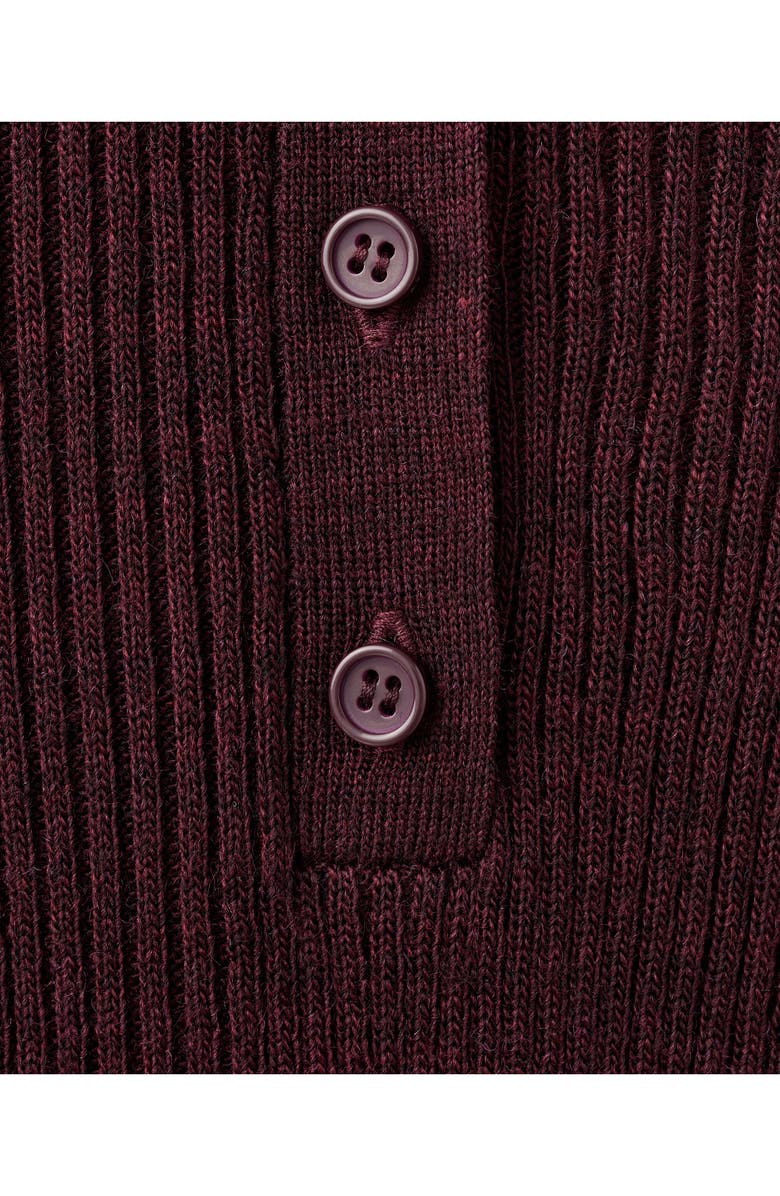 MANGO Rib Long Sleeve Polo Sweater, Alternate, color,