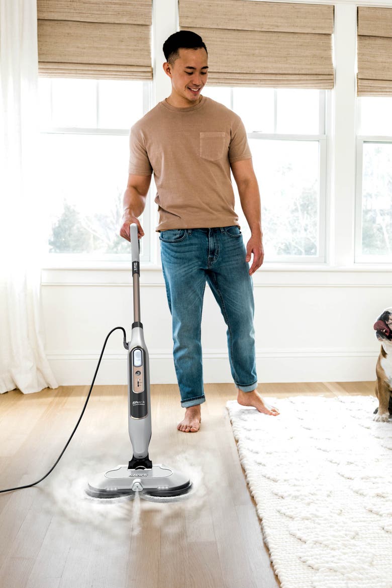 Steam and Scrub Steam Blaster Mop, Alternate, color, Rotator White with Beats Brass